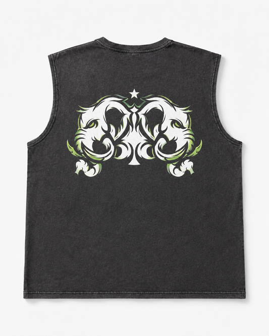Mammoth Muscle Vintage Wash Tank Vest(Oversized)