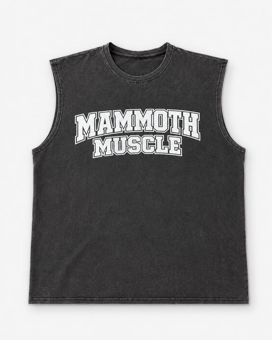Mammoth Muscle Vintage Wash Tank Vest(Oversized)