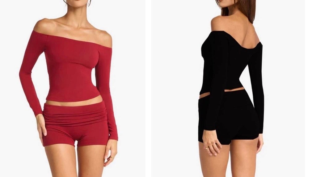 Womens 3-PCs Athletic Set (Back Logo)